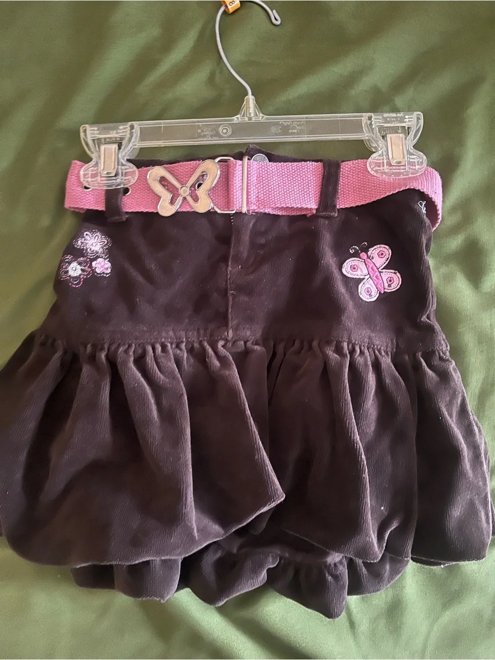 Girls Pink Butterfly Webbing Belt for Kids